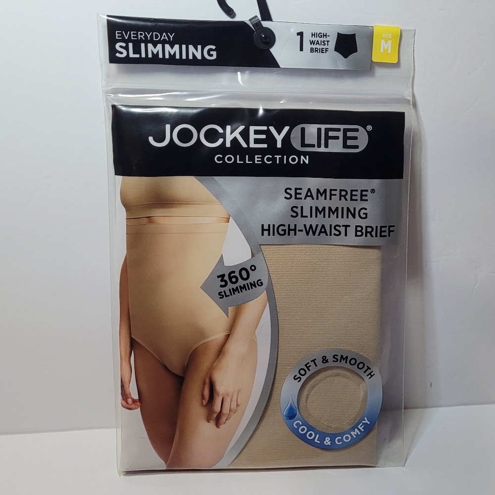 Jockey Life Seamfree Slimming High-Waist Brief Tan Size M